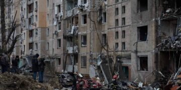 Zerstörter Hafen nach russischer Angriff in Odessa