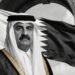 Halbmastbeflaggung nach dem Tod von Ex-Emir von Katar Sheikh Hamad