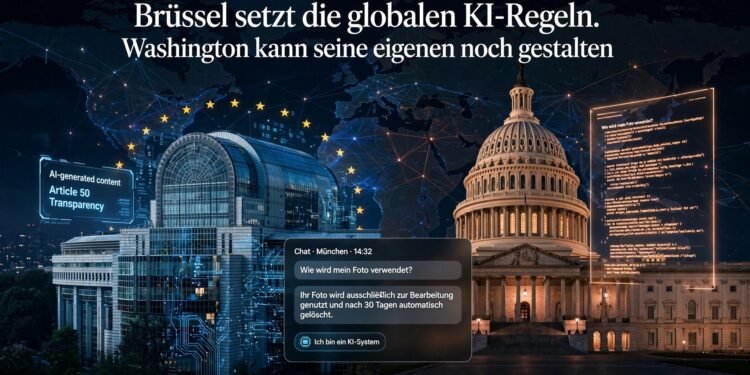Brüssel setzt die globalen KI-Regeln: Washington kann seine eigenen noch gestalten